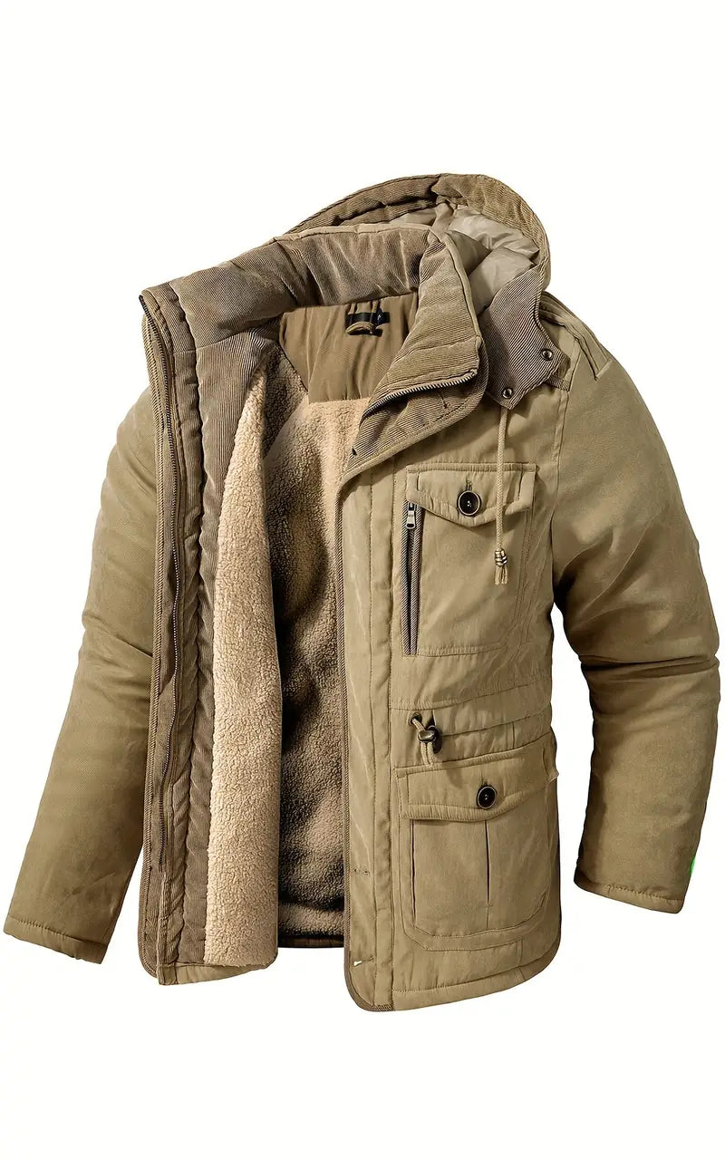Heren Winterjas met Fleece Voering en Waterdichte Isolatie 3B8K1N4Z