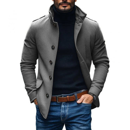 Heren Slimfit Jas met Revers in Wolmix 8472BJK3