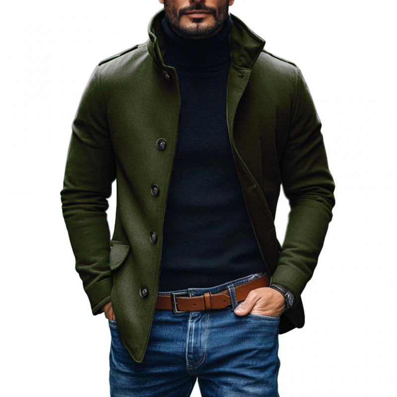 Heren Slimfit Jas met Revers in Wolmix 8472BJK3
