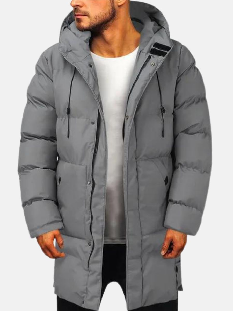 Heren Lange Waterdichte Winterjas met Capuchon 3F8K1M2N