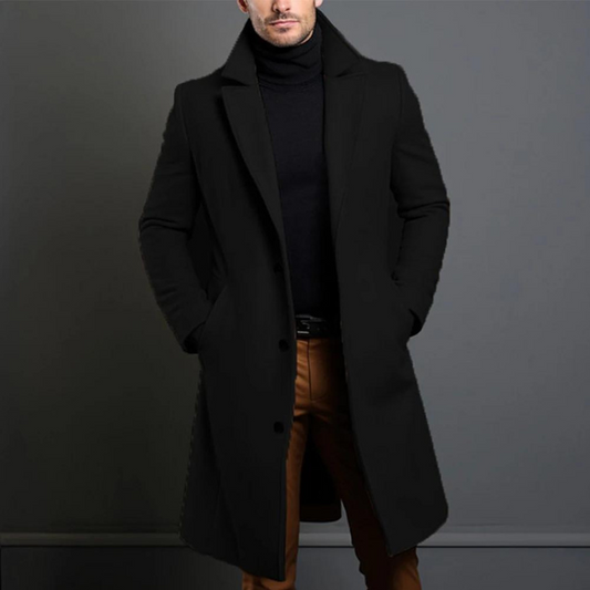 Elegante Lange Winterjas voor Heren van Merino Wol 7G2K9B