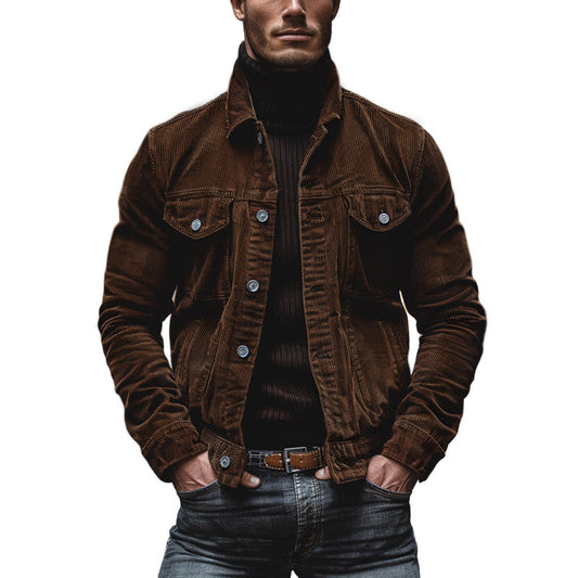Heren Vintage Corduroy Jas 4F8J2K1M3