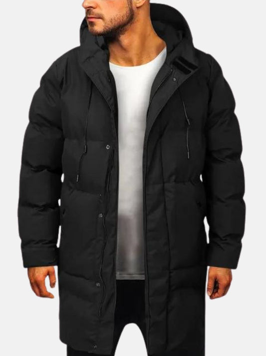 Heren Lange Waterdichte Winterjas met Capuchon 3F8K1M2N