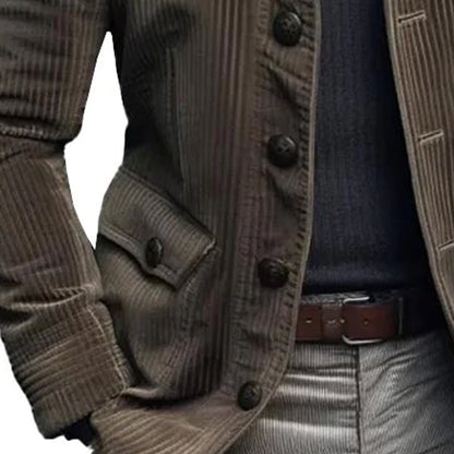 Retro staande kraag blazer van corduroy 7G3K1L9B2