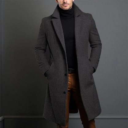 Elegante Lange Winterjas voor Heren van Merino Wol 7G2K9B