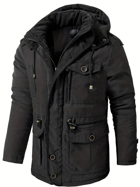 Heren Winterjas met Fleece Voering en Waterdichte Isolatie 3B8K1N4Z