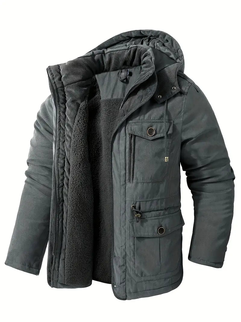 Heren Winterjas met Fleece Voering en Waterdichte Isolatie 3B8K1N4Z
