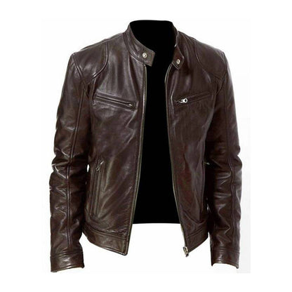 Leren herenjas A3B7K2L9D