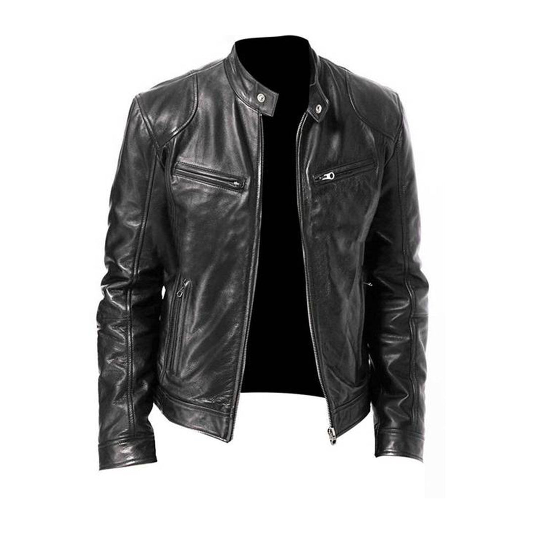 Leren herenjas A3B7K2L9D