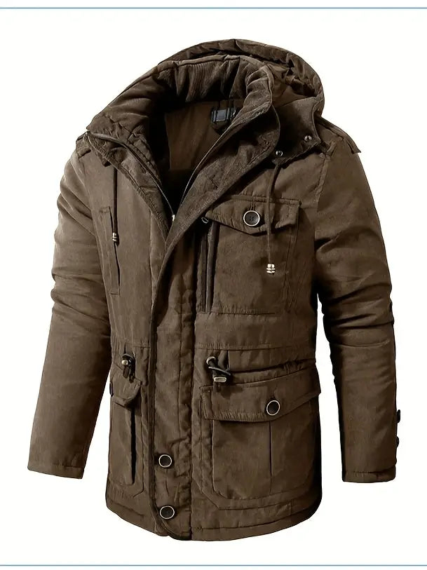 Heren Winterjas met Fleece Voering en Waterdichte Isolatie 3B8K1N4Z