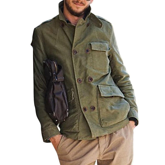 Heren Effen Kleur Colbert met Diverse Zakjes 4J8K3L2M1