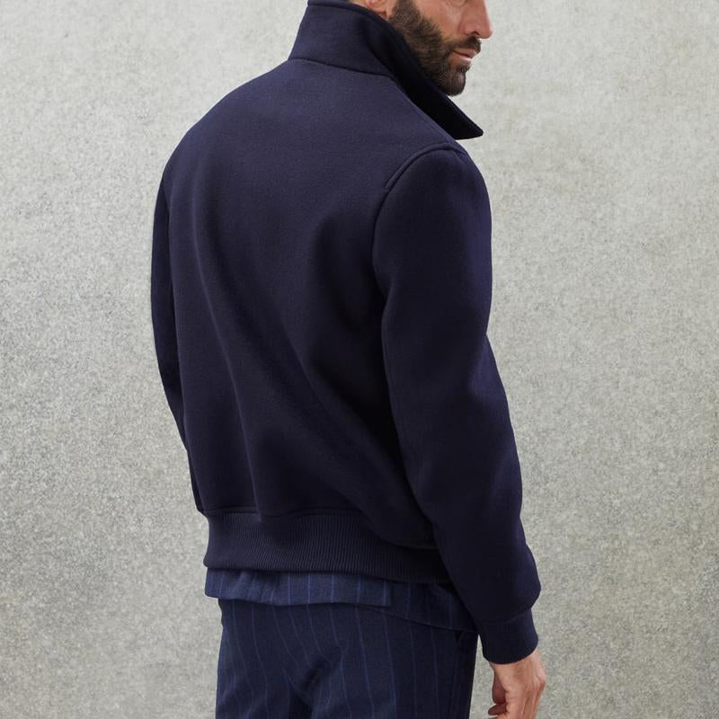 Heren Casual Jas van Wolmix met Staande Kraag 4F9D3K8B1