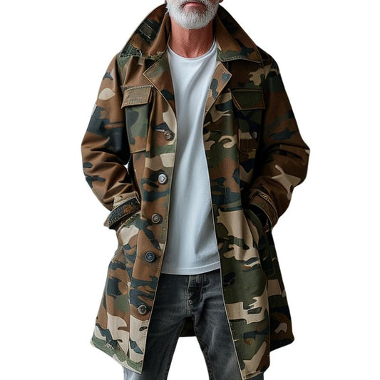 Heren Camouflage Camouflage Cargo Jas 4G7H2K9L1